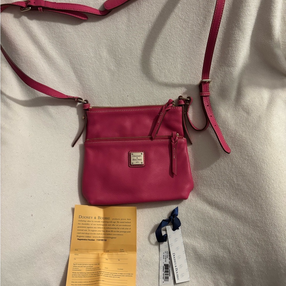 Dooney & Bourke Pink Leather Crossbody Bag